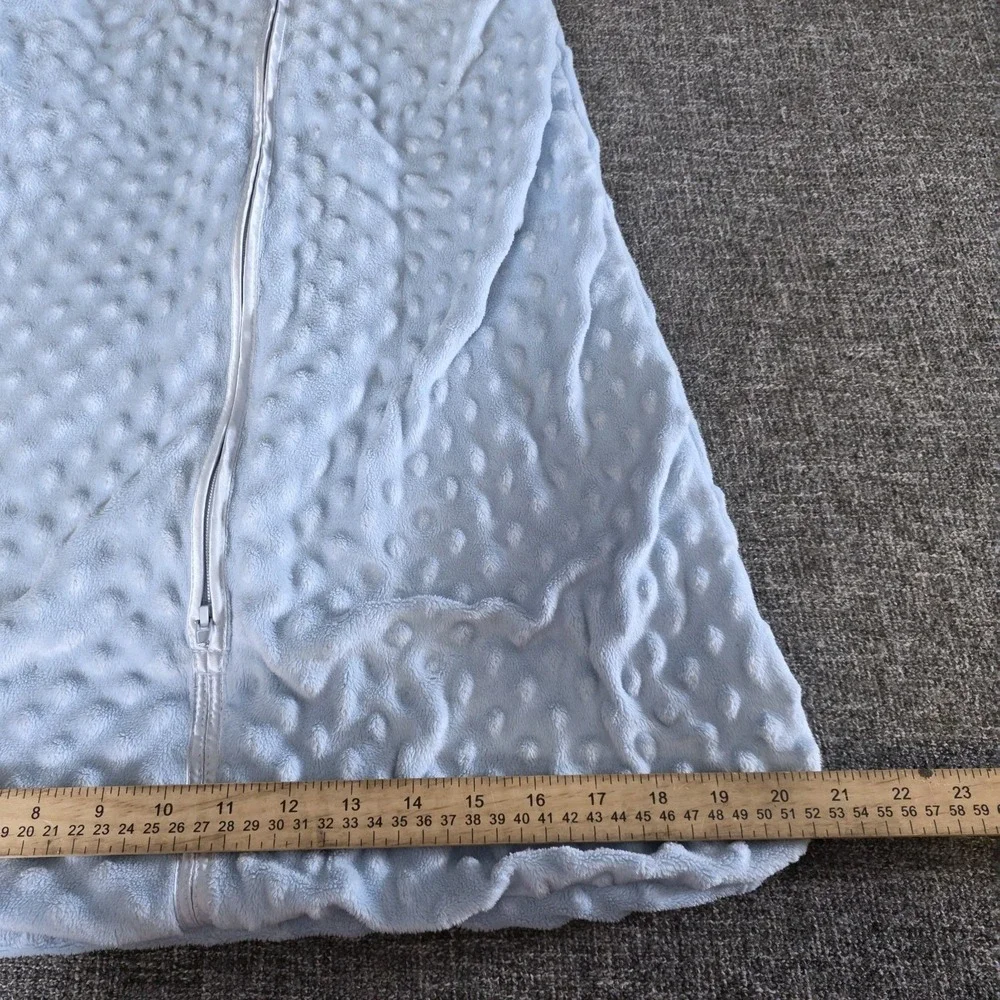 Halo SleepSack Baby Wearable Blanket Blue Dot Embossed Plush Size Medium 6-12M